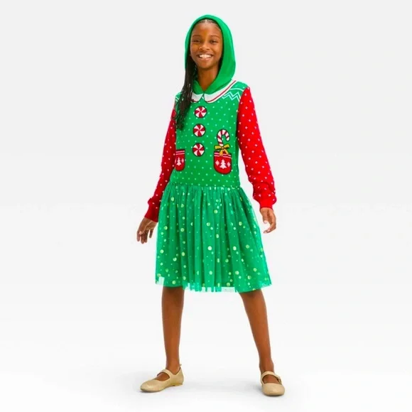 green emerald velvet dress Amazon.com: Well Worn - Little Elf Hood - Toddler Girls - Kids/Baby Funny Christmas  Sweater Dress - Size 18 Months